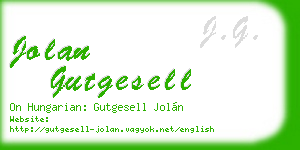 jolan gutgesell business card